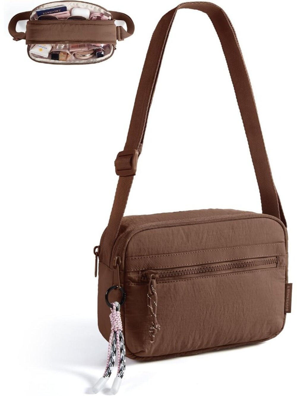 👜Women's Coffee Small Crossbody Bag Travel Purse Casual Shoulder Handbag Wallet